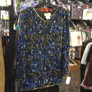 Papell Boutique Evening sequin top